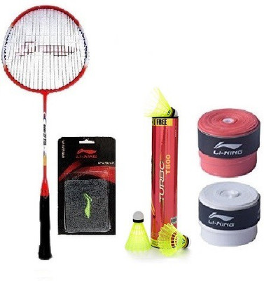 

Li-Ning Combo of Five, One 'Smash XP 709' badminton racket , one wrist bands ,two grips and one 'T 800' shuttle cock box ( pack of 6+1 shuttle cock) (Color On Availability) Badminton Kit