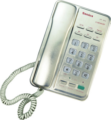 

Sonics HT-913 WHITE Corded Landline Phone(White)