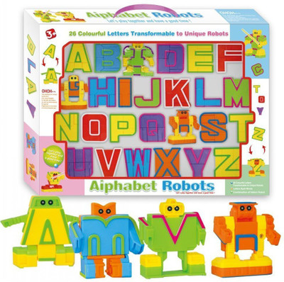 

Powerpak Alphabetic Robots - 26 Colorful letters Transformable to Robots - 3D Puzzle Learning & Educational Toy for kids (500-22)(Multicolor)