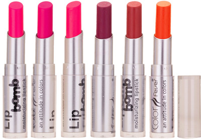

Color Fever Creamy Matte Lipstick(Neon Pink-Neon-Neon Pink-Purple-Brick Orange-Orange, 19.2 g)