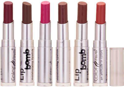 

Color Fever Creamy Matte Lipstick(wine Shine-Coffee-Purple-Chocolate-Chocolate-Peach, 19.2 g)