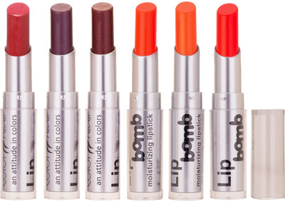 

Color Fever Creamy Matte Lipstick(Maroon-wine Shine-Brown-Neon-Neon Orange-Neon, 19.2 g)
