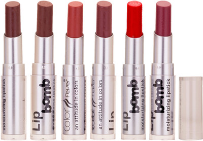 

Color Fever Creamy Matte Lipstick(Chocolate-Chocolate-Peach-Mauve-Red-Purple)