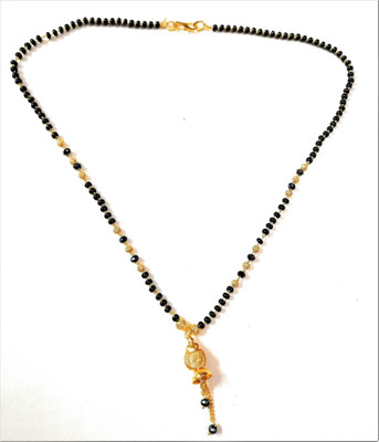 akshara jewels necklace Designer Jewellery American Diamond Gold Plated Partywear Collection Mangalsutra For Women Brass Mangalsutra available at flipkart for Rs.239