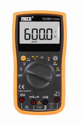 Meco 153B+ TRMS Autoranging with Calibration Certificate Digital Multimeter(Yellow 6000 Counts)