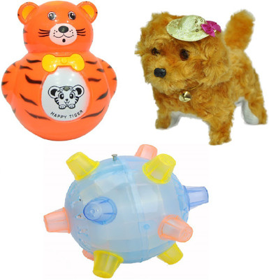 

New Pinch combo of Dancing ball ,roly poly toy with Musical puppy Walk And Bark (Multicolor)(Multicolor)