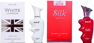 

Mayur White London & Silk (2pcs of 60ml) Eau de Parfum - 120 ml(For Men & Women)