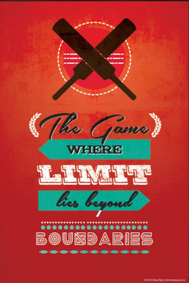 

Akhuratha Wall Poster -cricket-the-game-where-limits-lie-beyond-boundaries Paper Print(18 inch X 12 inch, Rolled)