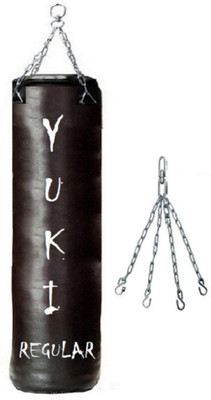 

YUKI Regular 5.0 Feet Long, SRF - ECONOMIC Material, Black Color, Unfilled with Hanging Chain Hanging Bag(Heavy, 60 kg)