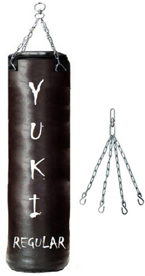 

YUKI Regular 1.5 Feet Long, SRF - ECONOMIC Material, Black Color, Unfilled with Hanging Chain Hanging Bag(Heavy, 18 kg)