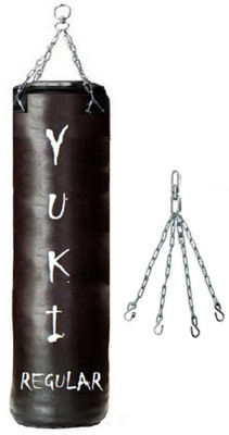 

YUKI Regular 4.5 Feet Long, SRF - ECONOMIC Material, Black Color, Unfilled with Hanging Chain Hanging Bag(Heavy, 54 kg)