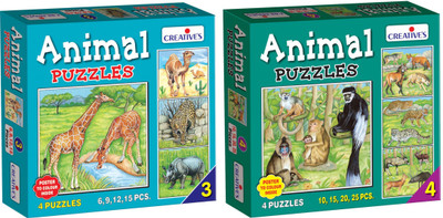 

Creatives Combo of Animal Puzzles - 3 and Animal Puzzles - 4(2 Pieces)