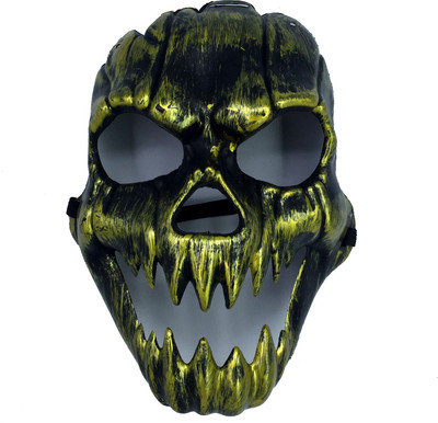 

Funcart Horror Gold & Black Skull Face Mask