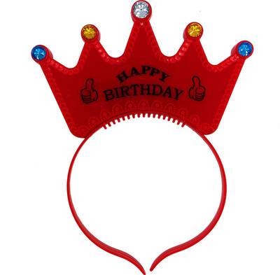 

Funcart LED RED Happy Birthday Crown Tiara