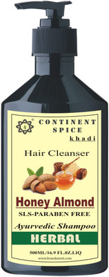 

Continent Spice Khadi Honey Almond Oil Herbal Hair Cleanser (500ml) -(SLS-Paraben Free) CS682005(500 ml)