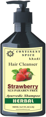 

Continent Spice Khadi Strawberry Herbal Hair Cleanser (500ml) -(SLS-Paraben Free) CS682005(500 ml)