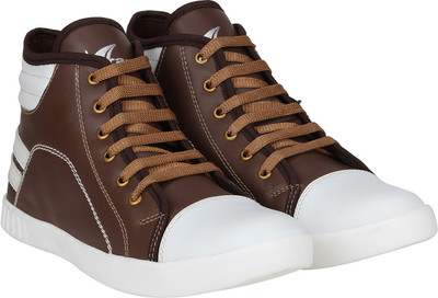 

Kraasa Shoot Sneakers For Men(Brown, White