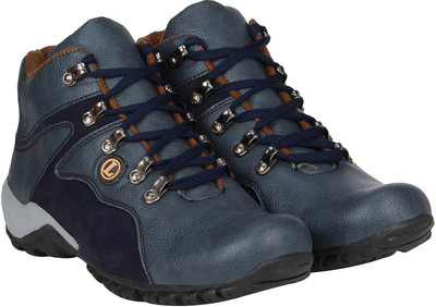

Knot n Lace Rocker-Style Boots For Men(Blue