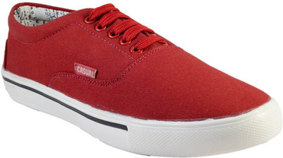 

MarcoUno RED CANVAS SHOES Corporate Casuals For Men(Red