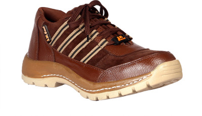 

JK Port Men New Steel Toe Safety Shoe Casuals For Men(Brown, Tan