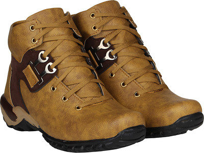 

Kraasa Tick n Tack Boots For Men(Beige, Brown