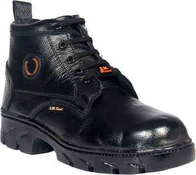 

JK Port Men New Steel Toe Safety Shoe Boots For Men(Black