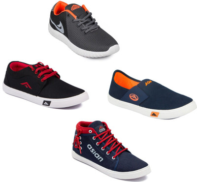 

Asian Men's Combo pack of 4 Casuals For Men(Multicolor