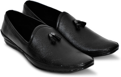 

GB Premium Black Loafers For Men(Black