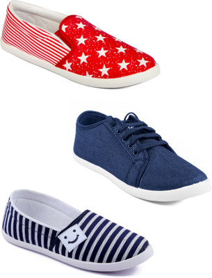

Asian Women's Combo pack of 3 Casuals For Women(Multicolor