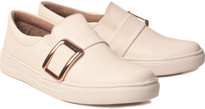 

Klaur Melbourne Slip On Sneakers For Women(White, Natural