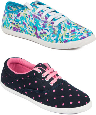 

Asian Women's Combo pack of 2 Sneakers For Women(Multicolor