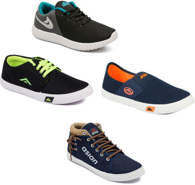 

Asian Men's Combo pack of 4 Casuals For Men(Multicolor