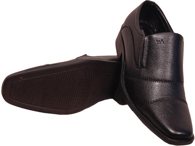 

Wilson America Black Mens Synthetic Leather Formal Shoes Slip On For Men(Black