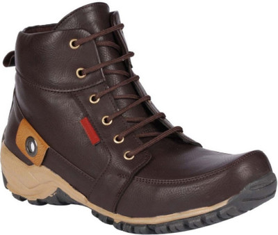 

CoolSwagg Men's High Ankle Length Long Boots For Men(Brown