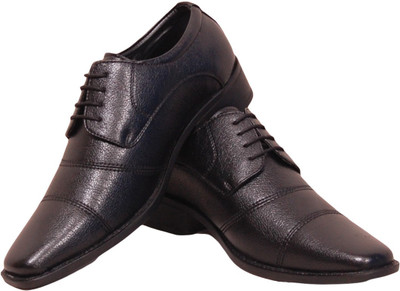 

Wilson America Black Mens Synthetic Leather Formal Shoes Lace Up For Men(Black