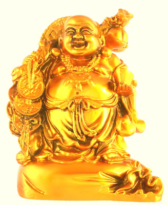 

Luxe Mart Feng Shui Laughing Buddha Showpiece For Home Decoration | Office Decoration + The First In India Who, What, When (English, Paperback) Decorative Showpiece - 18 cm(Ceramic, Gold, Multicolor)