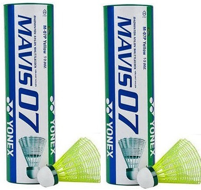 

Yonex 'Mavis 07' Shuttle Cock (Pack of 2 boxes) Nylon Shuttle - Green(Medium/Slow, 75, Pack of 2)