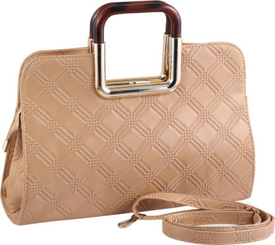 

Go India Store Women Formal Tan Leatherette Sling Bag