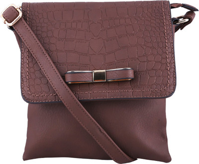 

Go India Store Women Casual Brown PU Sling Bag