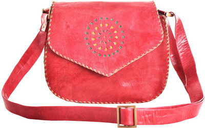 

Craft Play Women Casual Red Leatherette Sling Bag
