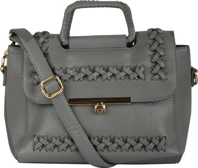 

Go India Store Women Formal Grey PU Sling Bag