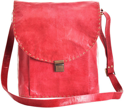 

Craft Play Women Casual Red Leatherette Sling Bag