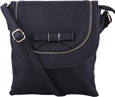 

Go India Store Women Casual Black PU Sling Bag