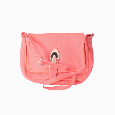 

clothifashion Girls Pink PU Sling Bag