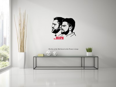 peacockirde 60 cm The Hope MS Dhoni-Virat Kholi Self Adhesive Sticker(Pack of 1)