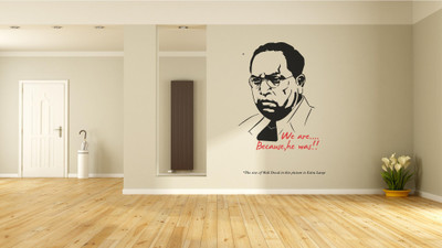 peacockirde 60 cm Legendary Ambedkar Self Adhesive Sticker(Pack of 1)