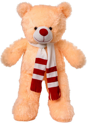 

Mappy Cute & Elegant 3 Feet Peach Teddy Bear Muffler style Stuffed Soft Toy - 87(Peach)
