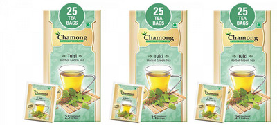 

CHAMONG TULSI GREEN TEA Tulsi Green Tea Bags Box(75 Bags)