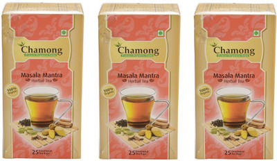 

CHAMONG MASALA TEA Spices, Ginger, Cardamom Black Tea Bags Box(75 Bags)