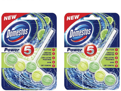 

Domestos Toilet Block 5 In 1 Lime Citrus Block Toilet Cleaner(110 g, Pack of 2)